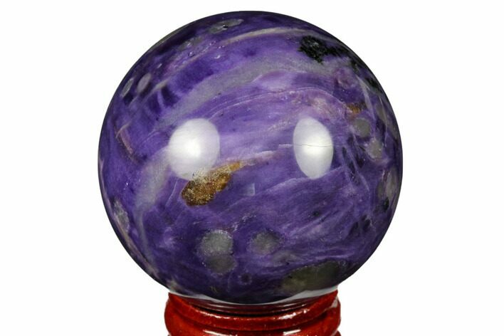 Polished Purple Charoite Sphere - Siberia #177854